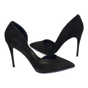 AQUA Women's Dion Half d'Orsay High Heel Pumps Size 10 Black Suede New